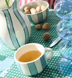 Powder Striped Cappuccino Mug