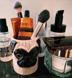 Quail Pug Pencil Pot