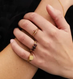 Rose Garnet Ring 14K