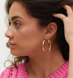 Sculpted Plain Hoop Earrings