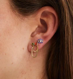 Single Angel Eye Stud Earring