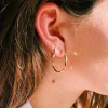 Single Braided Hoop Earring 14K