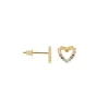Single Eclectic Heart Stud Earring 14K
