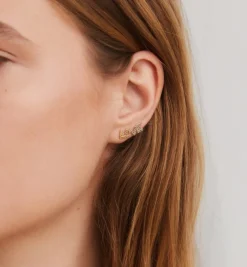 Single Eclectic Love Stud Earring 14K
