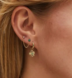 Single Enchanted Chain Stud Earring 14K