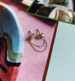 Single Enchanted Chain Stud Earring 14K
