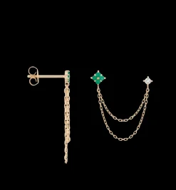Single Enchanted Chain Stud Earring 14K