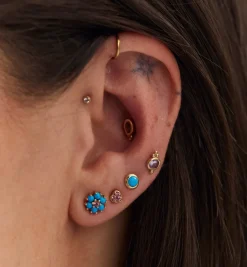 Single Endless Love Stud Earring 14K