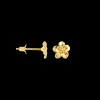 Single Flower Boy Stud Earring 14K