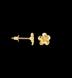 Single Flower Boy Stud Earring 14K