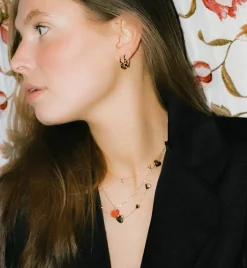 Single Heart Clasp Earring 14K