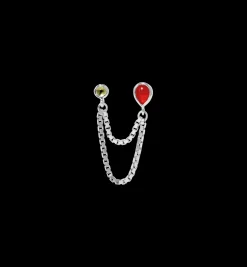 Single Jagger Stud Chain Earring