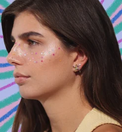 Single Kaleidoscope X Stud Earring 14K
