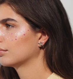 Single Kaleidoscope X Stud Earring 14K
