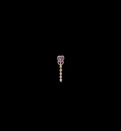 Single Love Chain Stud Earring 14K