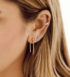 Single Magical Dagger Stud Earring 14K