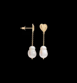 Single My Heart Dropped Stud 14K