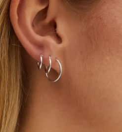 Single Plain Ring Earring