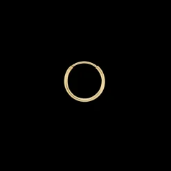Single Plain Ring Earring 14K
