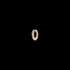 Single Rainbow Zirconia Small Hoop Earring 14K