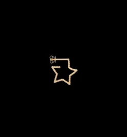 Single Tangled Star Stud Earring 14K