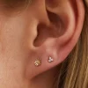 Single Trio Diamond Stud Earring