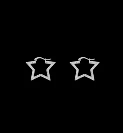 Small Funky Star Hoop Earrings