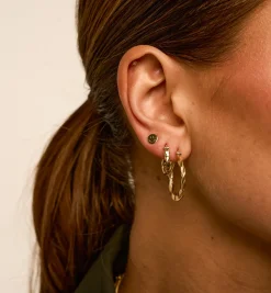 Small Organic Hoop Earrings