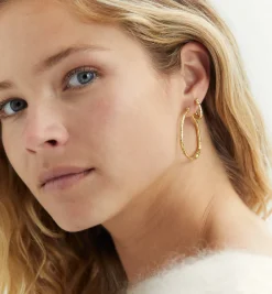 Small Organic Hoop Earrings