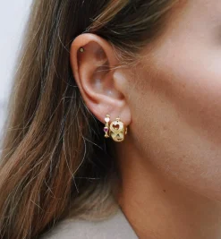 Small Sunset Love Hoop Earrings