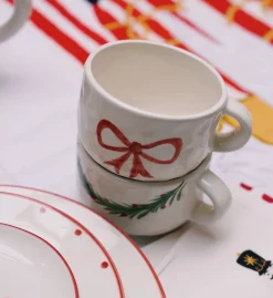 Sugar Plum Bow Cappuccino Mug