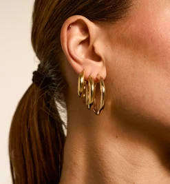 Thick Plain Hoop Earrings