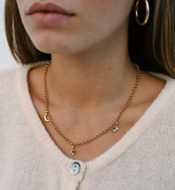 Tiny Luna Charm 14K