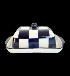 Vaisselle Boutique Checkered Butter Dish