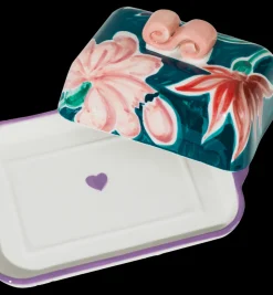 Vaisselle Boutique Floral Butter Dish