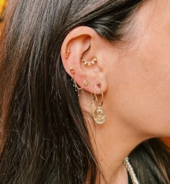 Vesper Piercing Front 14K