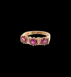 Vintage Almandine Garnet and Diamond Embrace Ring