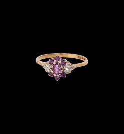 Vintage Amethyst and Diamond Gleam Ring