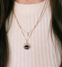 Vintage Carnelian, Onyx And Heliotrope Wheel of Fortune Charm