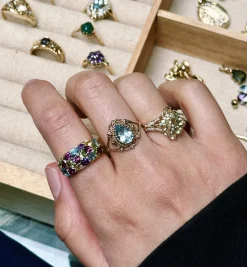 Vintage Chalcedony Teardrop Ring