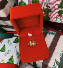 Vintage Citrine Autumn Leaves Ring