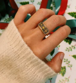 Vintage Citrine Shield Ring