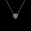 Vintage Enamel And Diamond Mystical Secret Heart Necklace