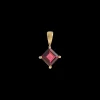 Vintage Garnet Stained Glass Charm
