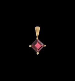 Vintage Garnet Stained Glass Charm