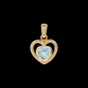 Vintage Glacier Heart Charm