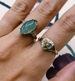 Vintage Jade and Diamond Grace Ring
