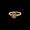 Vintage Smokey Quartz and Topaz Whisper Ring
