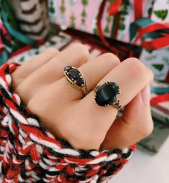 Vintage Smokey Quartz Love Ring