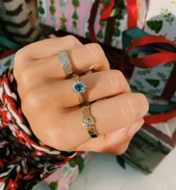 Vintage Topaz and Diamond Timeless Charm Ring